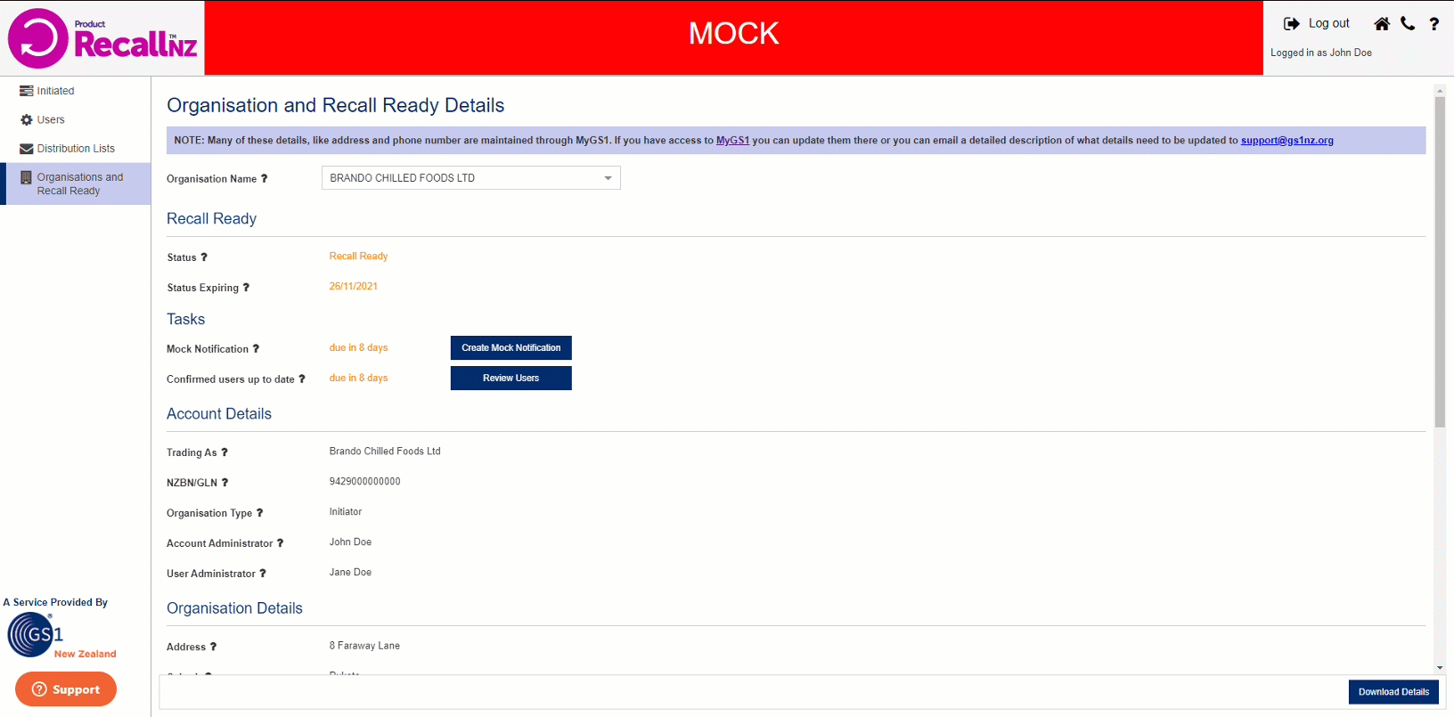 Steps to do a Mock Notification