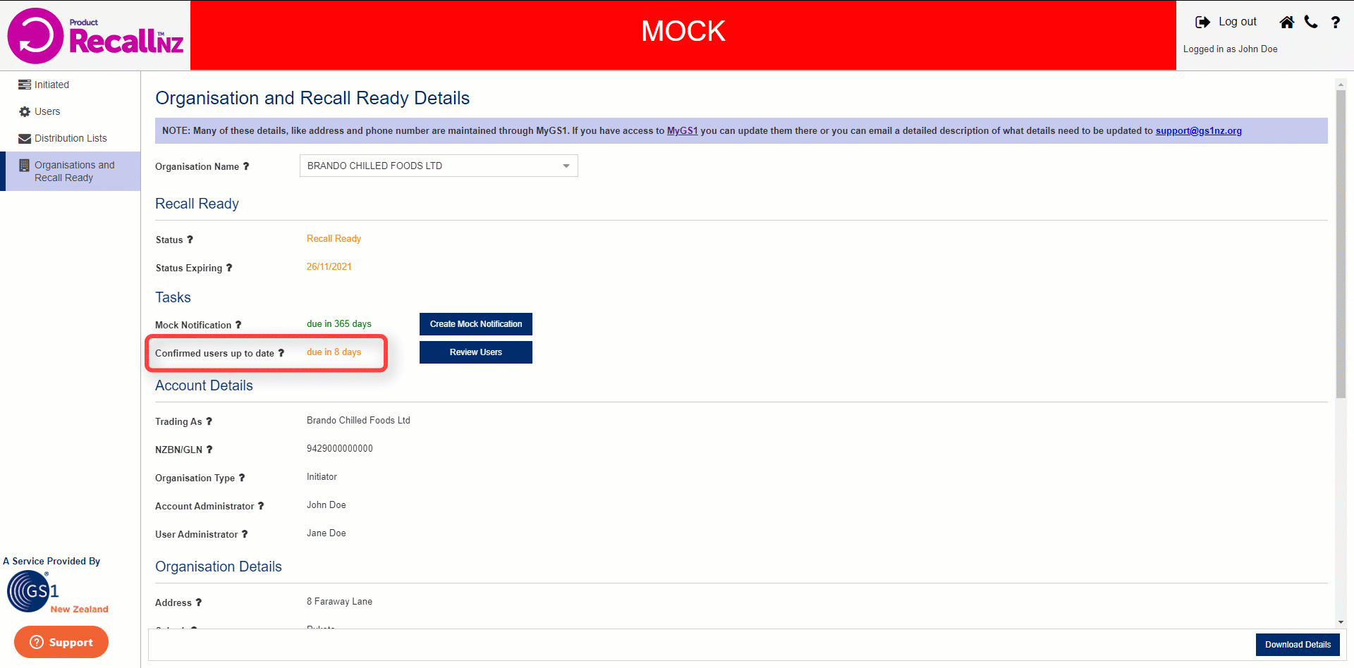 Confirming users are up to date